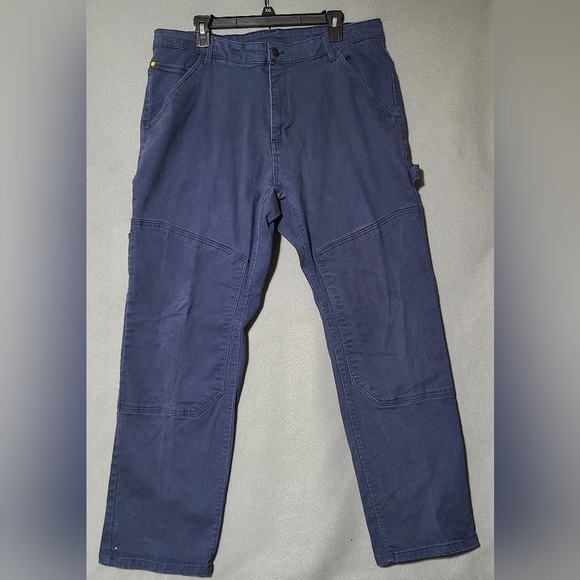 CAT CATERPILLAR Men's Navy Blue Carpenter Painter Work Pants - Size :40x32 - Picture 1 of 16